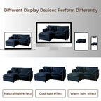 2-Piece 75.59 Chenille Cloud Loveseat Sofa Set with Deep Seat and 4 Pillows