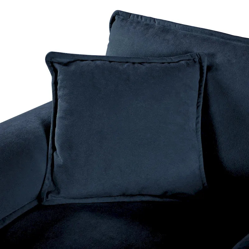 2-Piece 75.59 Chenille Cloud Loveseat Sofa Set with Deep Seat and 4 Pillows