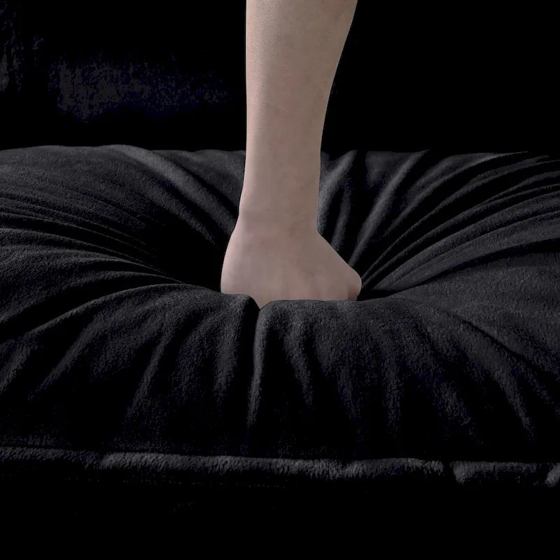 2-Piece 75.59 Chenille Cloud Loveseat Sofa Set with Deep Seat and 4 Pillows