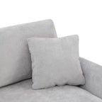 119 Chenille L-Shaped Sectional Sofa with Chaise Lounge and 2 Pillows