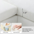 119 Chenille L-Shaped Sectional Sofa with Chaise Lounge and 2 Pillows