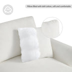 119 Chenille L-Shaped Sectional Sofa with Chaise Lounge and 2 Pillows