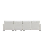 119 Chenille L-Shaped Sectional Sofa with Chaise Lounge and 2 Pillows
