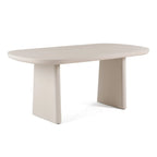 Modrest Evermore Modern Grey Faux Cement Oval Dining Table