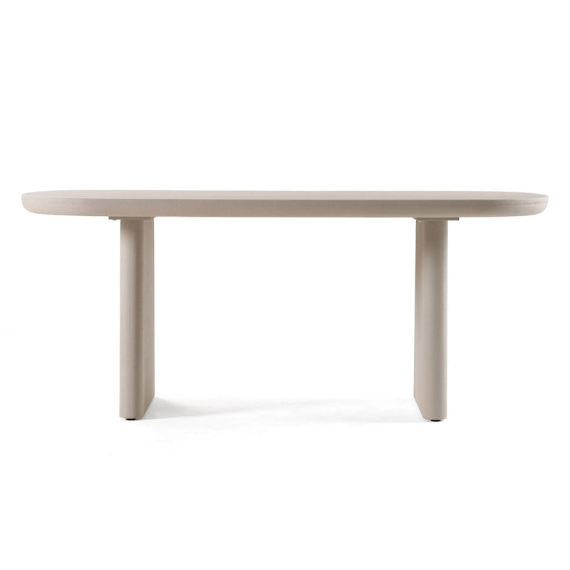 Modrest Evermore Modern Grey Faux Cement Oval Dining Table