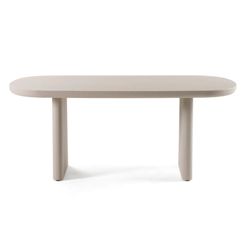 Modrest Evermore Modern Grey Faux Cement Oval Dining Table