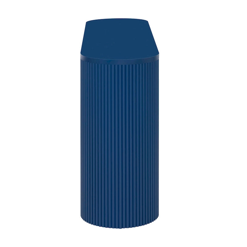 Modern Curved Console Table with Drawers, Long Sofa Side Table Narrow Entryway Table for Living Room Hallway