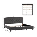 Fontana Adjustable Diamond-tufted Arched Back Bed by iNSPIRE Q Classic