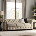 Gdansk Tufted Scroll Arm Chesterfield Sofa