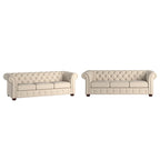 Gdansk Tufted Scroll Arm Chesterfield Sofa