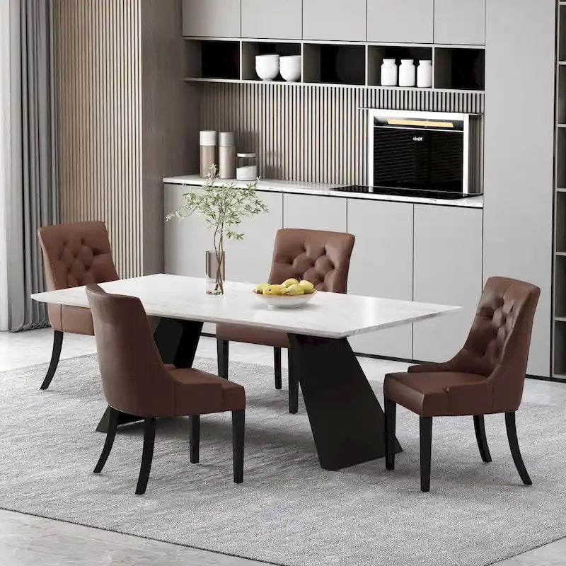 Cheney Tufted Dining Chairs (Set of 4) by Christopher Knight Home