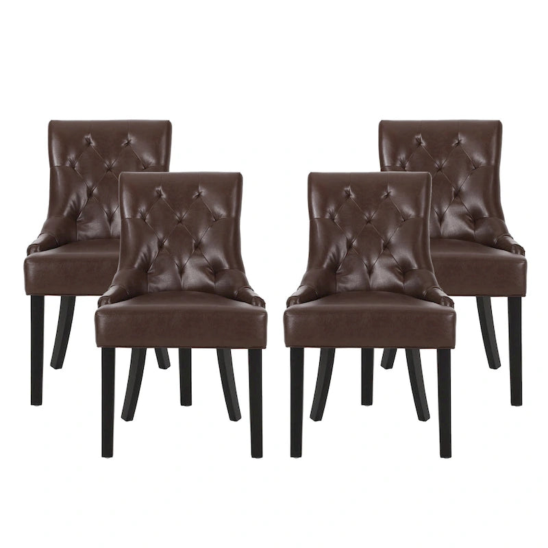 Cheney Tufted Dining Chairs (Set of 4) by Christopher Knight Home