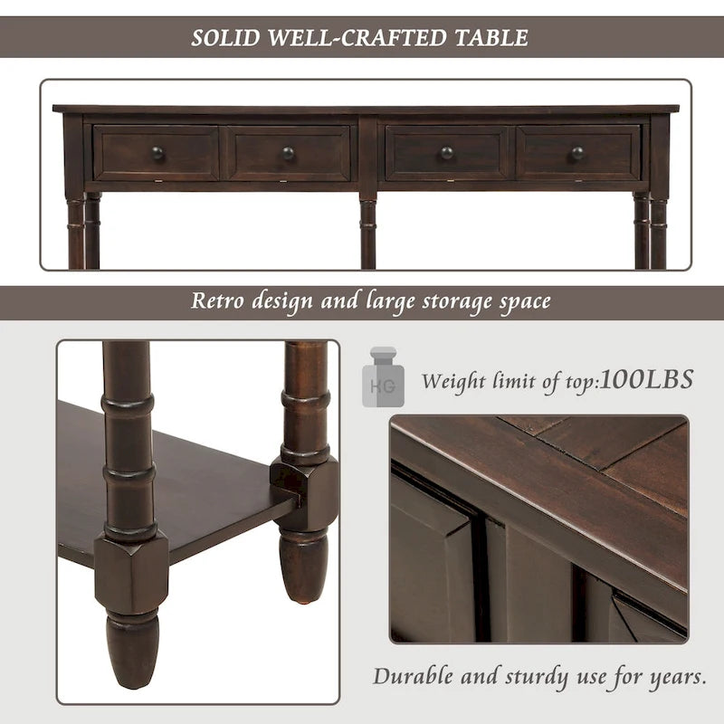 2-drawer Console Table - 11.10 x 58.00 x 34.00