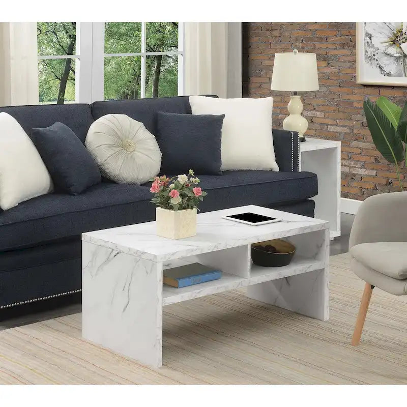 Convenience Concepts Northfield Admiral Deluxe Coffee Table with Shelves