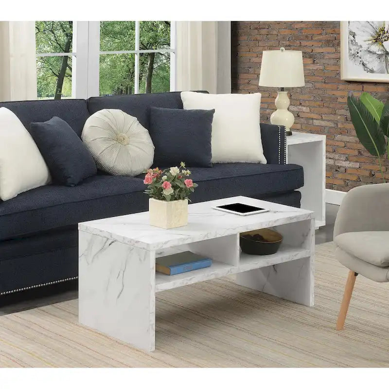 Convenience Concepts Northfield Admiral Deluxe Coffee Table with Shelves