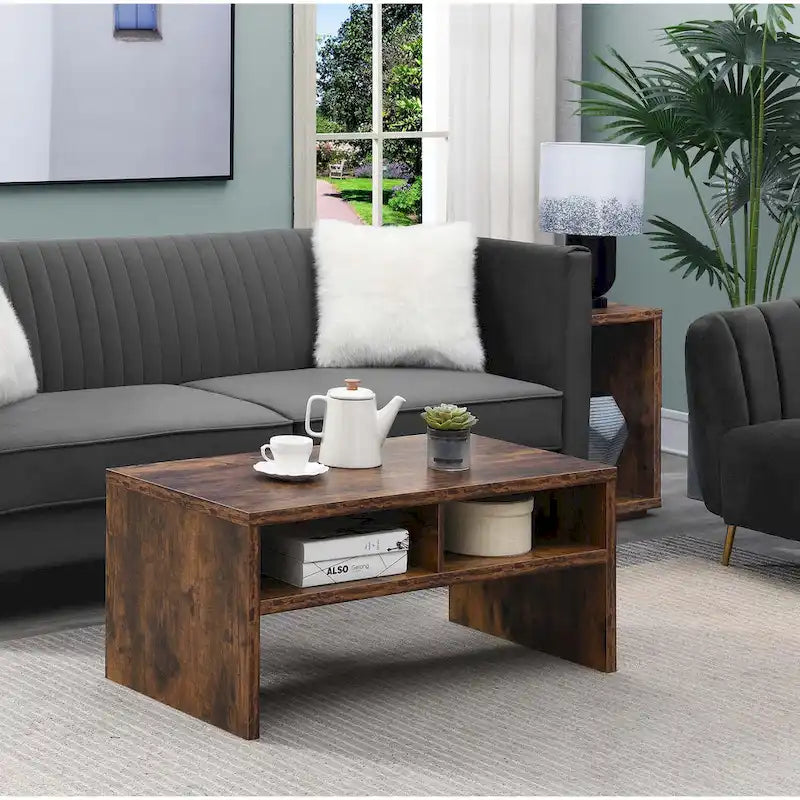 Convenience Concepts Northfield Admiral Deluxe Coffee Table with Shelves