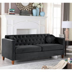 Carson Carrington Paharova Velvet Kitts Classic Sofa