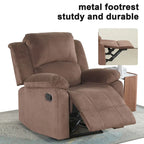 Ebello Breathable Skin Friendly Fabric Soft Padded Manual Recliner Chair