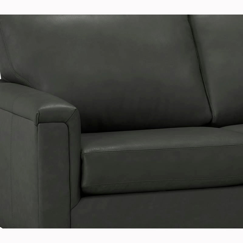 L - Shaped - Leather Sectional Sofa - 122.5 X 85 X 36.5 X 35 - Chestnut Brown - Photo 4