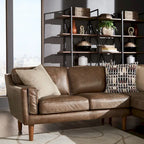 Darius Tan Oxford Leather Sectional Sofa by iNSPIRE Q Modern