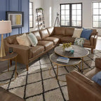 Darius Tan Oxford Leather Sectional Sofa by iNSPIRE Q Modern