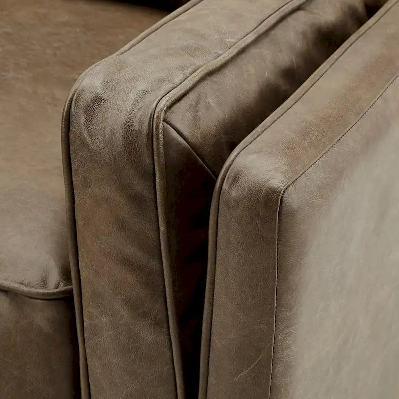 Darius Tan Oxford Leather Sectional Sofa by iNSPIRE Q Modern