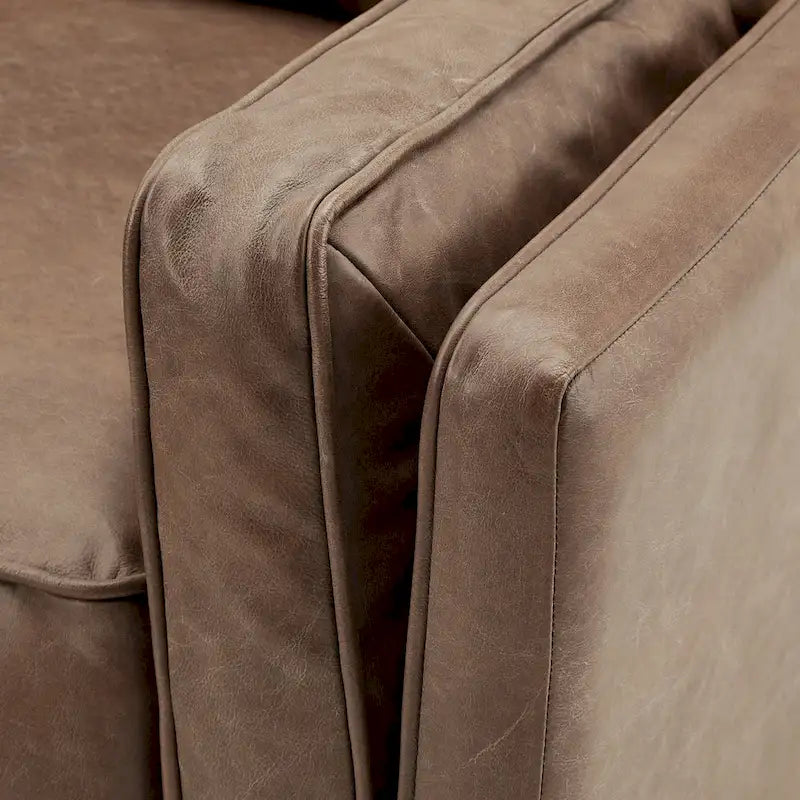 Darius Tan Oxford Leather Sectional Sofa by iNSPIRE Q Modern