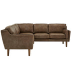 Darius Tan Oxford Leather Sectional Sofa by iNSPIRE Q Modern