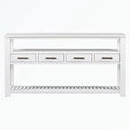Console Table with 4 Drawers and 2 Shelves