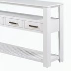 Console Table with 4 Drawers and 2 Shelves