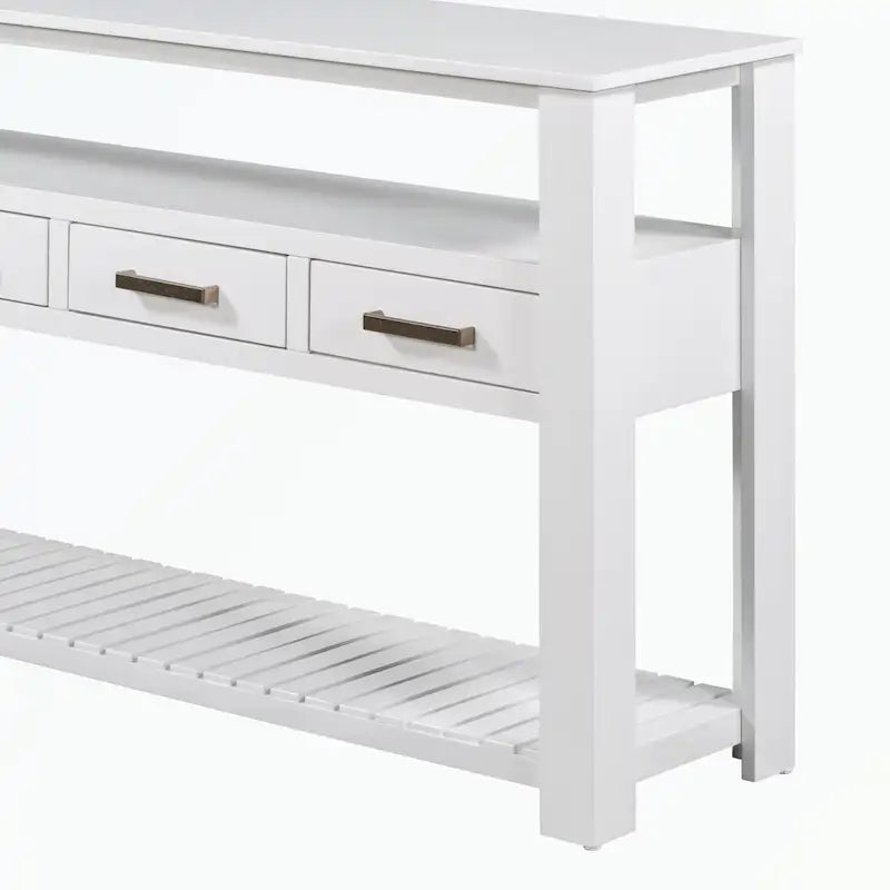 Console Table with 4 Drawers and 2 Shelves