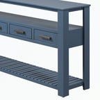Console Table with 4 Drawers and 2 Shelves