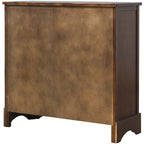 Storage Cabinet with Two Drawers and Four Classic Rattan Basket