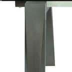 Tempered Glass Modern Dining Set With Extendable Glass Table & 2 - Tone Chairs - Photo 12