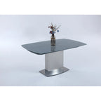 Glass Tempered Glass Dining Table With Glass Top - Grey/ - Photo 2