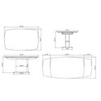 Glass Tempered Glass Dining Table With Glass Top - Grey/ - Photo 7