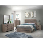 5 - Particle Board Headboard Panel Bedroom Set With 2 Nightstands - Queen, Coastal White - Photo 1