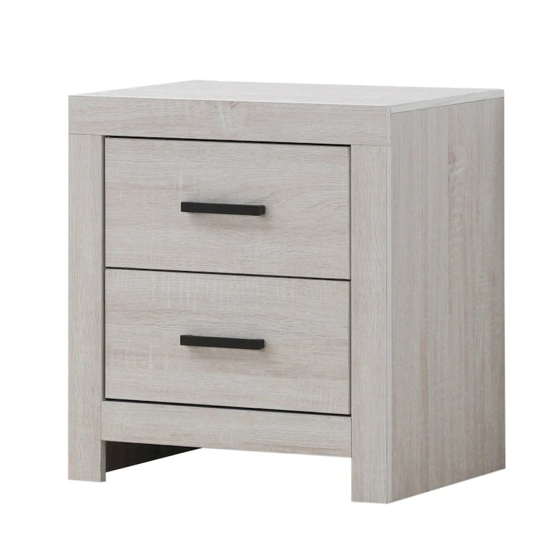 5 - Particle Board Headboard Panel Bedroom Set With 2 Nightstands - Photo 8