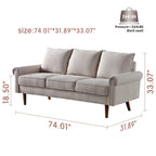 OVIOS Upholstered Mid-century Sofa