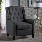 Izidro Tufted Fabric Recliner by Christopher Knight Home