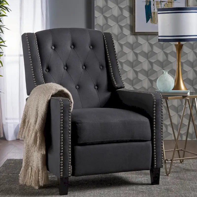Izidro Tufted Fabric Recliner by Christopher Knight Home