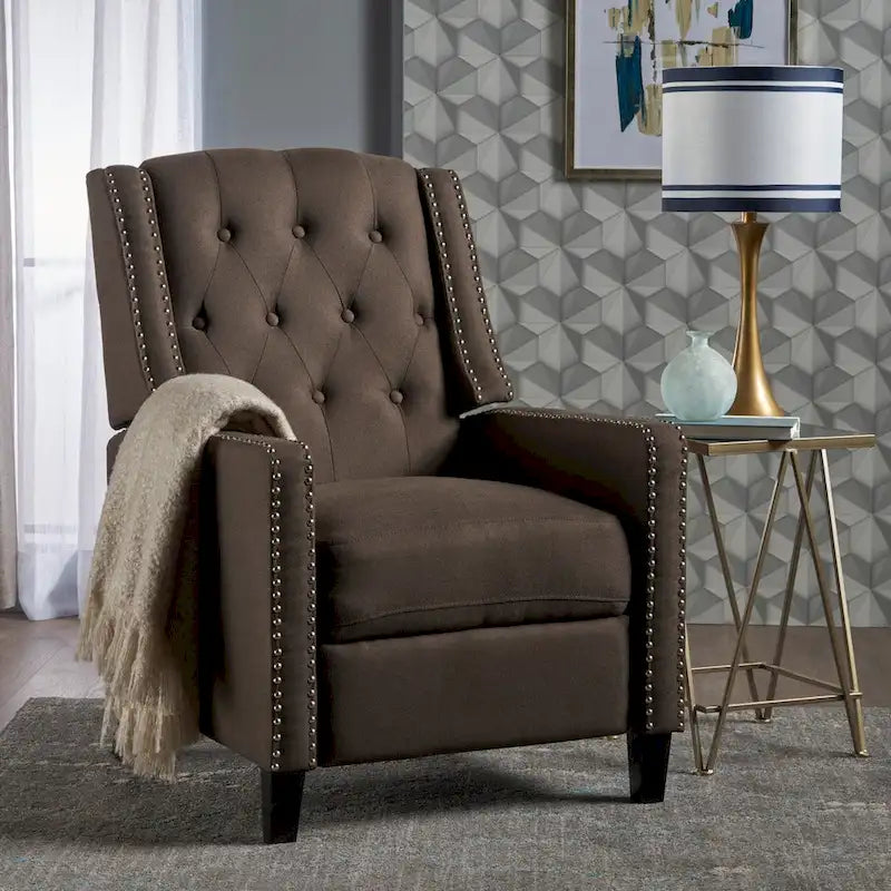 Izidro Tufted Fabric Recliner by Christopher Knight Home