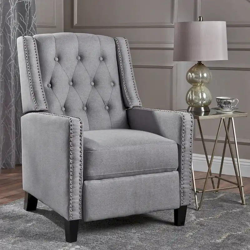 Izidro Tufted Fabric Recliner by Christopher Knight Home