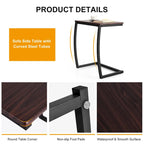 Couch Sofa Side Table C Shaped End Table Snack Table TV Tray Table
