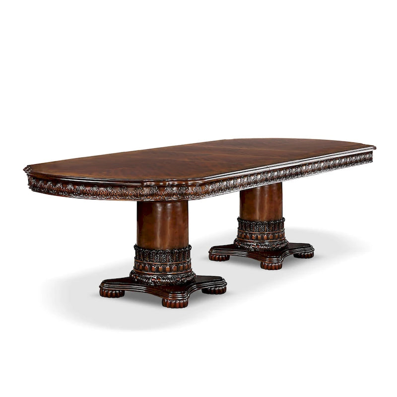 Engineered Wood Abeena Traditional Cherry 120 - Inch Expandable Table - Brown Cherry - Photo 5