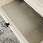 Fabric Tia Transitional Antique White Wood Multi - Storage 3 - Piece Kitchen Island Set - Photo 3