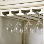 Fabric Tia Transitional Antique White Wood Multi - Storage 3 - Piece Kitchen Island Set - Photo 4