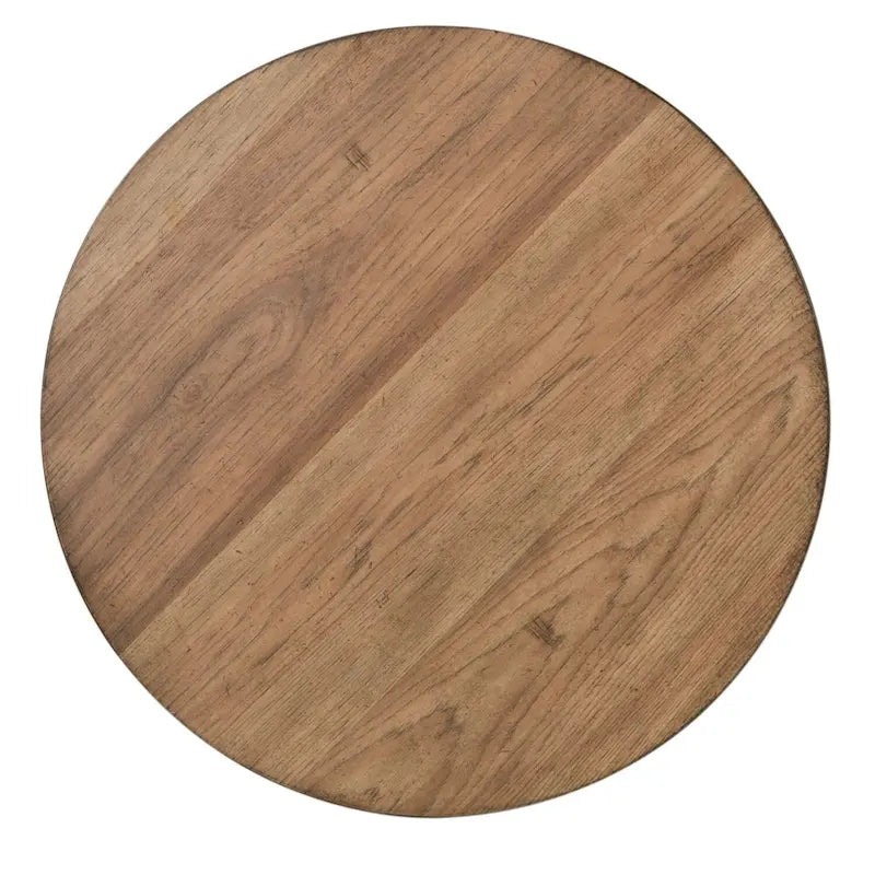 Farmhouse Reimagined Antique White Round Chair Side Table