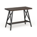 Industrial Weathered Oak 47-inch Wide Wood Top Counter Height Table by Furniture of America