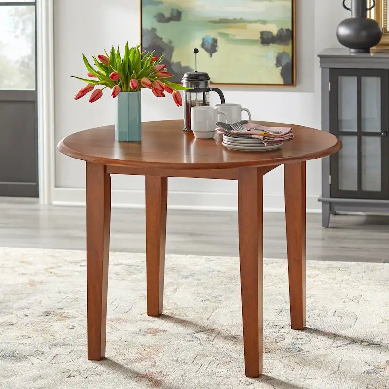 Simple Living Rollo Solid Wood Drop Leaf Dining Table